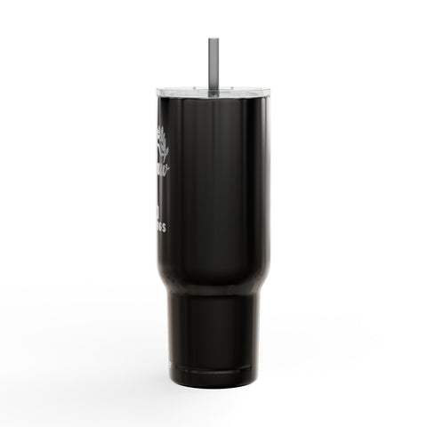 Tuslaw Mustangs Floral T Engraved 40oz Tumbler in Black