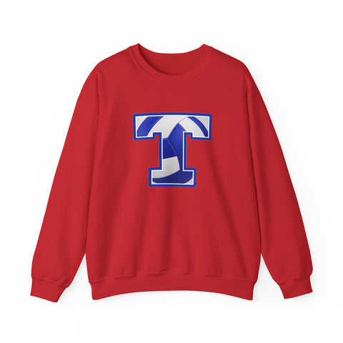 Tuslaw Mustangs Volleyball Monogram Crewneck Sweatshirt in Red