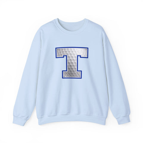Tuslaw Mustangs Golf Monogram Crewneck Sweatshirt in Light Blue