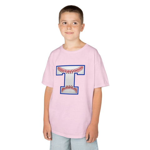 Tuslaw Mustangs Baseball Monogram Kids T-Shirt
