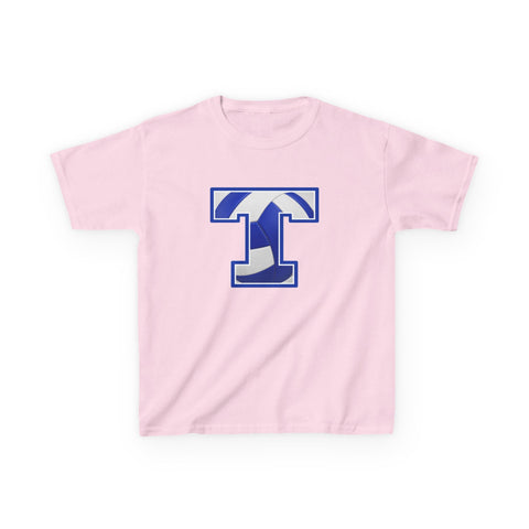 Tuslaw Mustangs Volleyball Monogram Kids T-Shirt in Light Pink