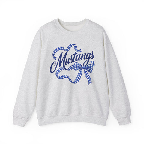 Tuslaw Blue Ribbon Mustangs Crewneck Sweatshirt in Ash