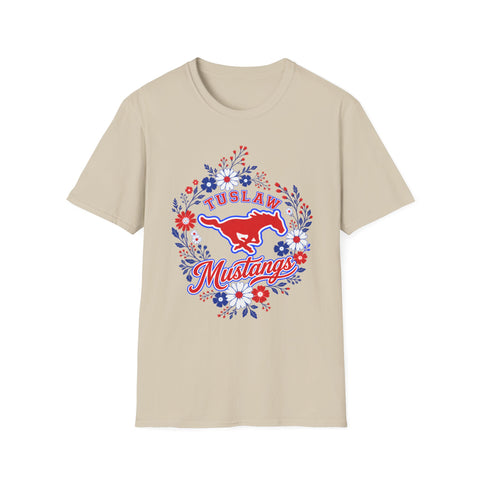Tuslaw Mustangs — Floral Wreath T-Shirt