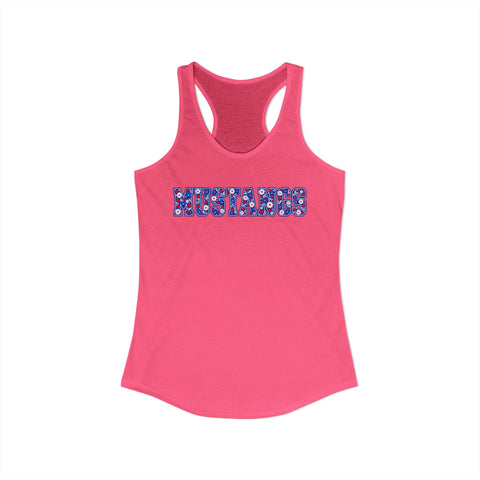 Tuslaw Mustangs Ladies - Floral Mustangs Racerback Tank Top