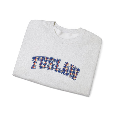 Tuslaw Mustangs TUSLAW Plaid Arch Crewneck Sweatshirt