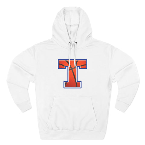Tuslaw Mustangs Basketball Monogram Hoodie in White