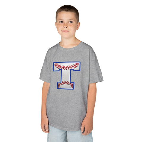 Tuslaw Mustangs Baseball Monogram Kids T-Shirt
