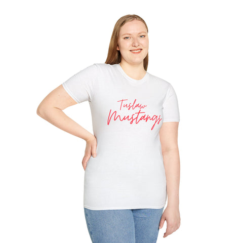 Tuslaw Mustangs — Women’s Cursive T-Shirt