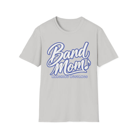 Tuslaw Marching Mustangs Band Mom T-Shirt in Ice Grey