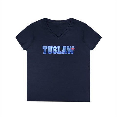 Tuslaw Mustangs Ladies - Bingham Style Tuslaw V-Neck T-Shirt