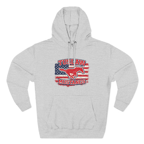 Tuslaw Mustangs — Vintage American Flag Hoodie