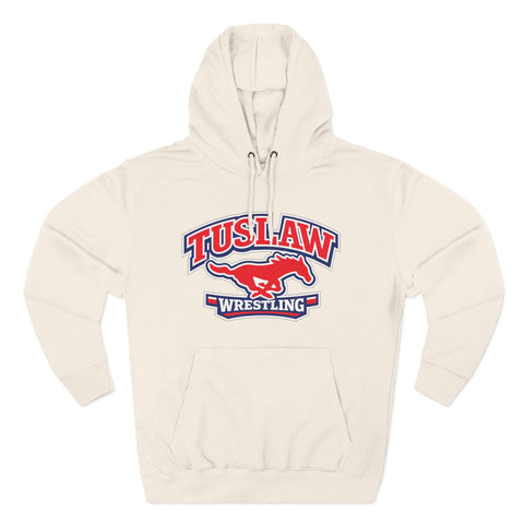 Tuslaw Wrestling — Running Mustang Varsity Hoodie