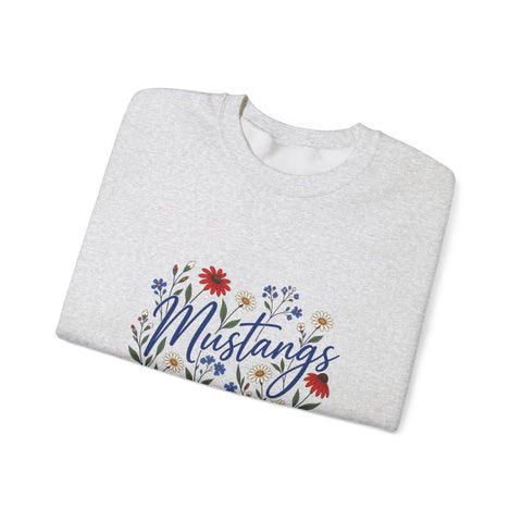 Tuslaw Mustangs Wildflower Garden Crewneck Sweatshirt