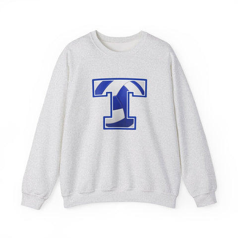 Tuslaw Mustangs Volleyball Monogram Crewneck Sweatshirt in Ash