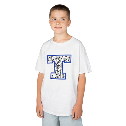 Tuslaw Mustangs Music Monogram Kids T-Shirt