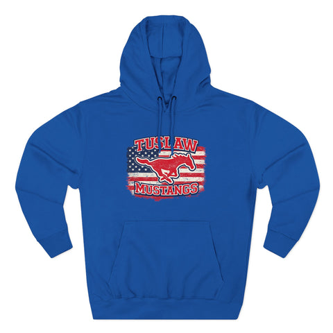 Tuslaw Mustangs — Vintage American Flag Hoodie