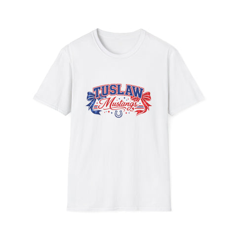 Tuslaw Mustangs — Red & Blue Bows T-Shirt