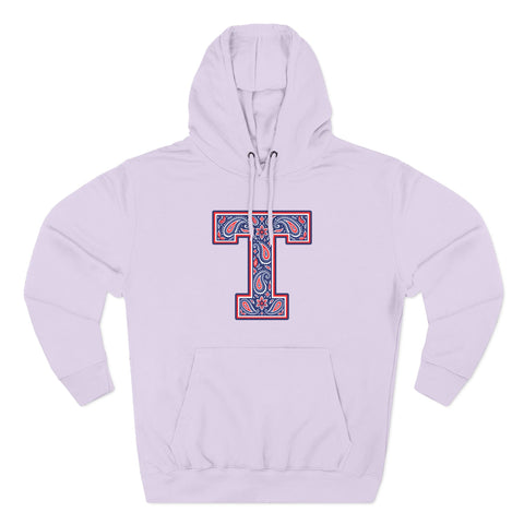 Tuslaw Mustangs Paisley Monogram Hoodie in Lilac