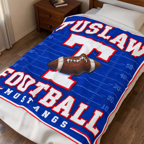Tuslaw Football — Velveteen Plush Blanket | 50 × 60 in