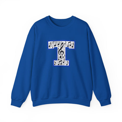 Tuslaw Mustangs Music Monogram Crewneck Sweatshirt in Royal
