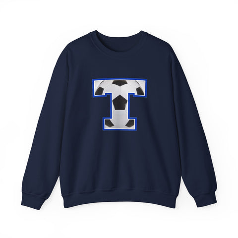 Tuslaw Mustangs Soccer Monogram Crewneck Sweatshirt in Navy