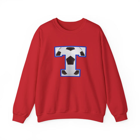 Tuslaw Mustangs Soccer Monogram Crewneck Sweatshirt in Red