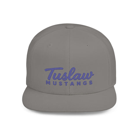 Tuslaw Mustangs Script Embroidered Snapback Hat in Silver