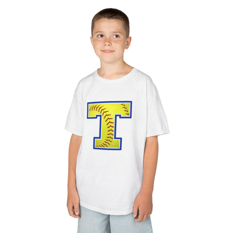 Tuslaw Mustangs Softball Monogram Kids T-Shirt