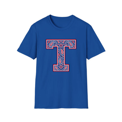 Tuslaw Mustangs Paisley Monogram T-Shirt in Royal