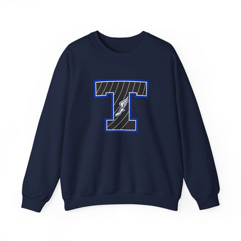 Tuslaw Mustangs Track & Field Monogram Crewneck Sweatshirt in Navy