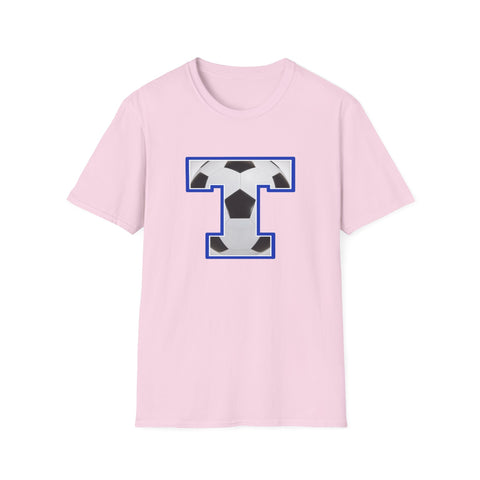 Tuslaw Mustangs Soccer Monogram T-Shirt in Light Pink