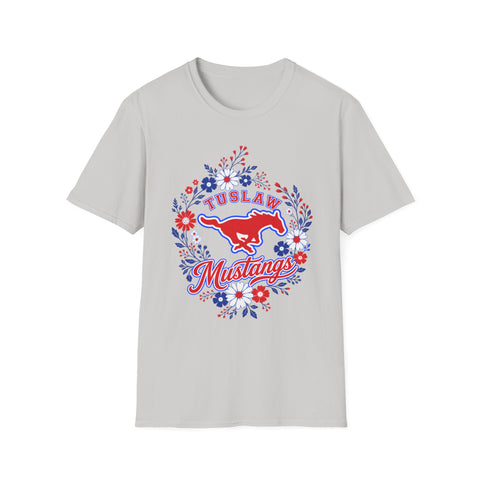 Tuslaw Mustangs — Floral Wreath T-Shirt