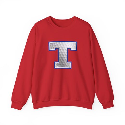 Tuslaw Mustangs Golf Monogram Crewneck Sweatshirt in Red