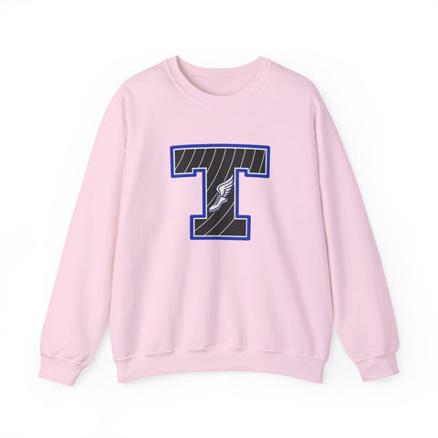 Tuslaw Mustangs Track & Field Monogram Crewneck Sweatshirt in Light Pink