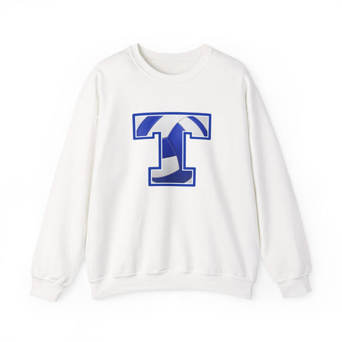 Tuslaw Mustangs Volleyball Monogram Crewneck Sweatshirt in White