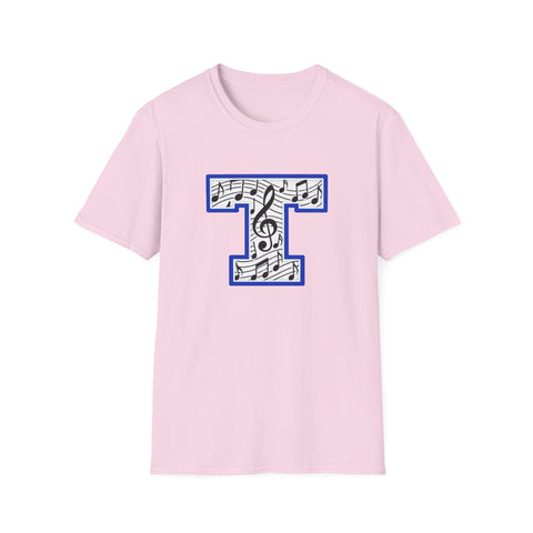 Tuslaw Mustangs Music Monogram T-Shirt in Light Pink