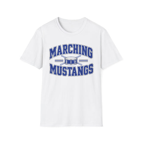 Tuslaw Marching Mustangs Varsity Drum T-Shirt in White