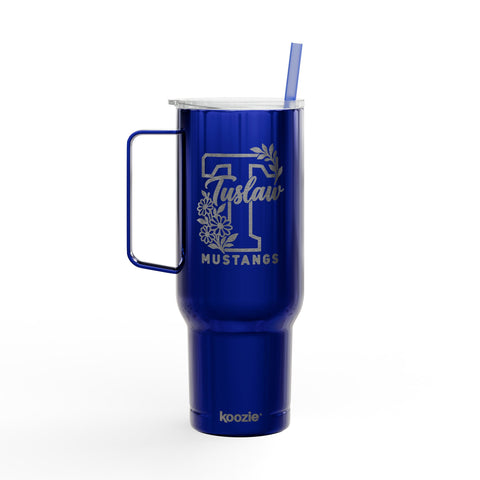 Tuslaw Mustangs Floral T Engraved 40oz Tumbler