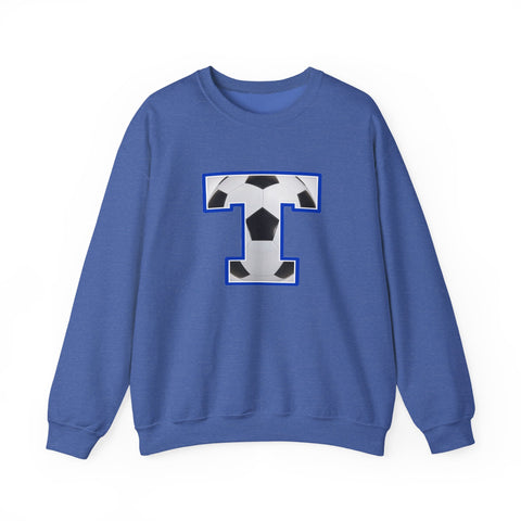 Tuslaw Mustangs Soccer Monogram Crewneck Sweatshirt in Heather Sport Royal