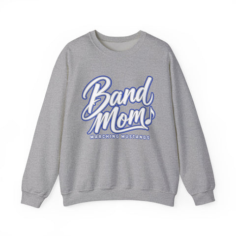 Tuslaw Marching Mustangs Band Mom Crewneck Sweatshirt in Sport Grey