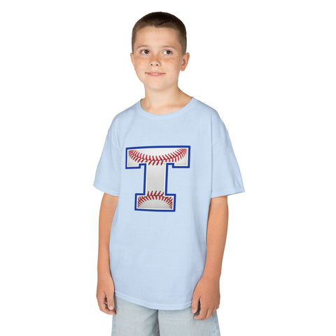 Tuslaw Mustangs Baseball Monogram Kids T-Shirt