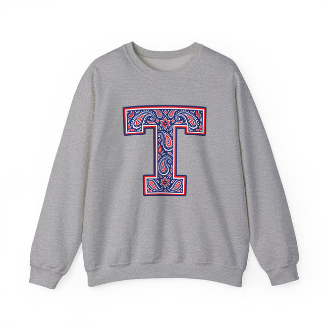 Tuslaw Mustangs Paisley Monogram Crewneck Sweatshirt