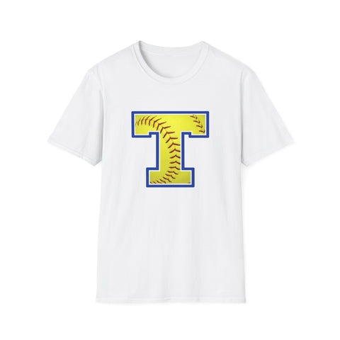 Tuslaw Mustangs Softball Monogram T-Shirt in White