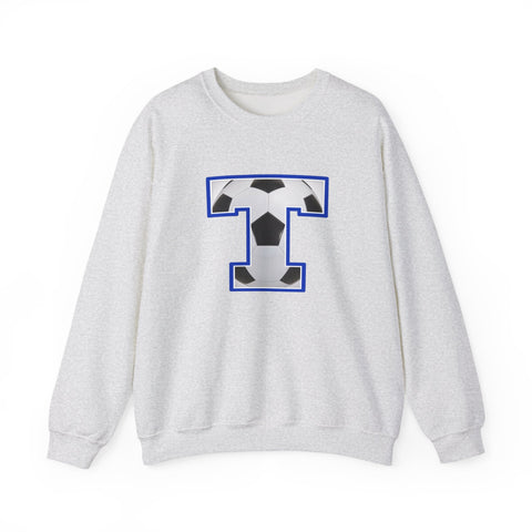 Tuslaw Mustangs Soccer Monogram Crewneck Sweatshirt in Ash
