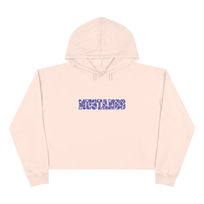 Tuslaw Mustangs Daisy Lettering Crop Hoodie