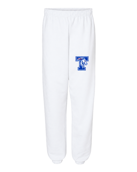Tuslaw Mustangs Monogram Sweatpants in White