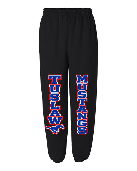 Tuslaw Mustangs — Vertical Varsity Sweatpants in Black