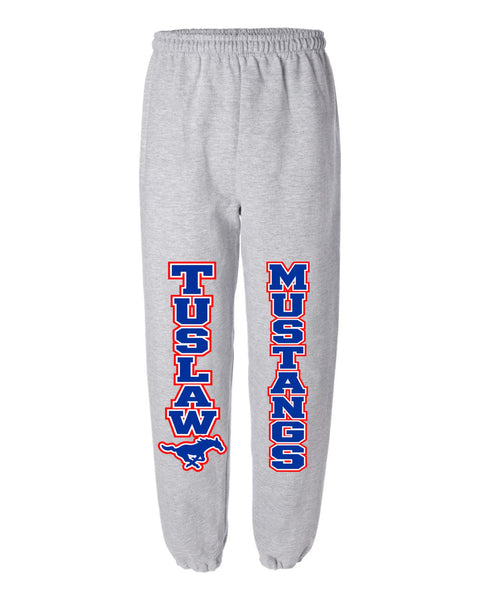 Tuslaw Mustangs — Vertical Varsity Sweatpants in Sport Grey
