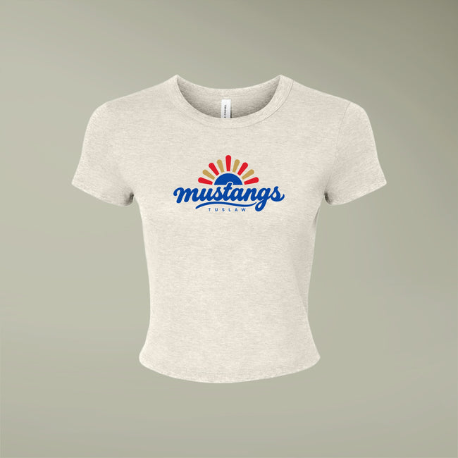 Tuslaw Mustangs Boho Sunrise Micro-Rib Baby Tee