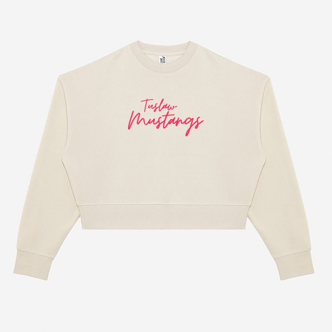 Tuslaw Mustangs Red Script Crop Crewneck